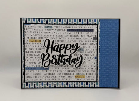 Happy Birthday Card Dad Ties/Blue 5x7