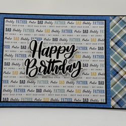 Happy Birthday Card Dad/Father Side Plaid 5x7 - view 1