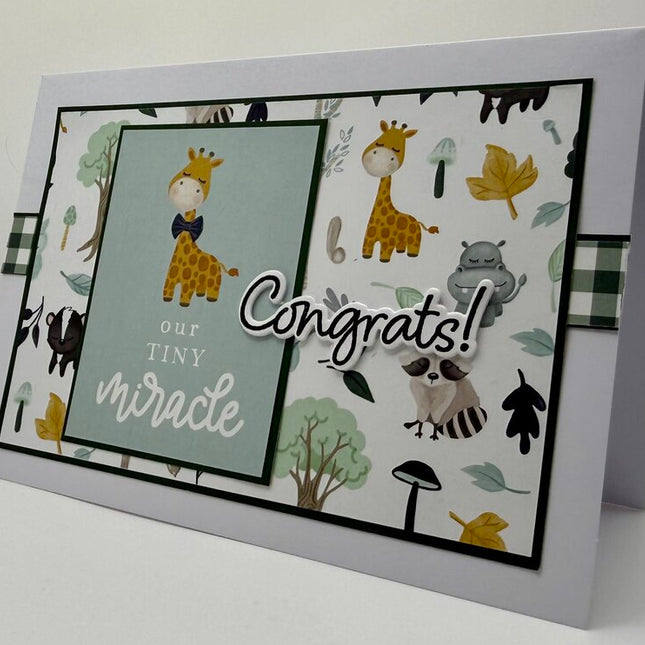 Congrats! Baby Card Our Tiny Miracle Giraffe 5x7