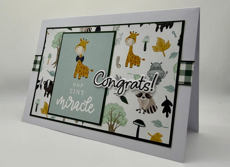 Congrats! Baby Card Our Tiny Miracle Giraffe 5x7