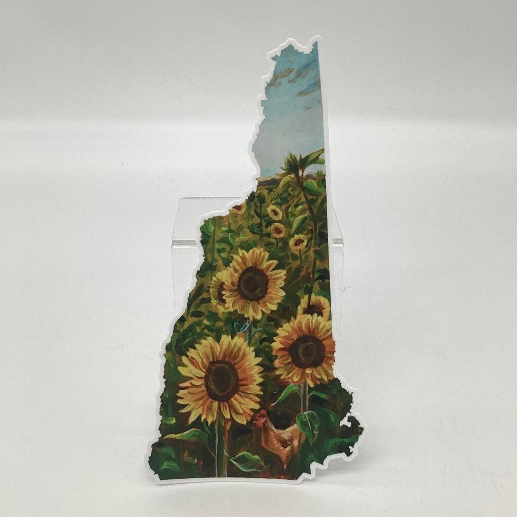 New Hampshire III LARGE Sunflower Vinyl Sticker