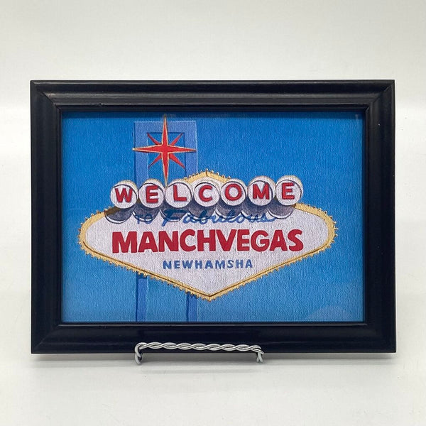 ManchVegas - Manchester NH Vegas Sign Art Print 5x7 FRAMED