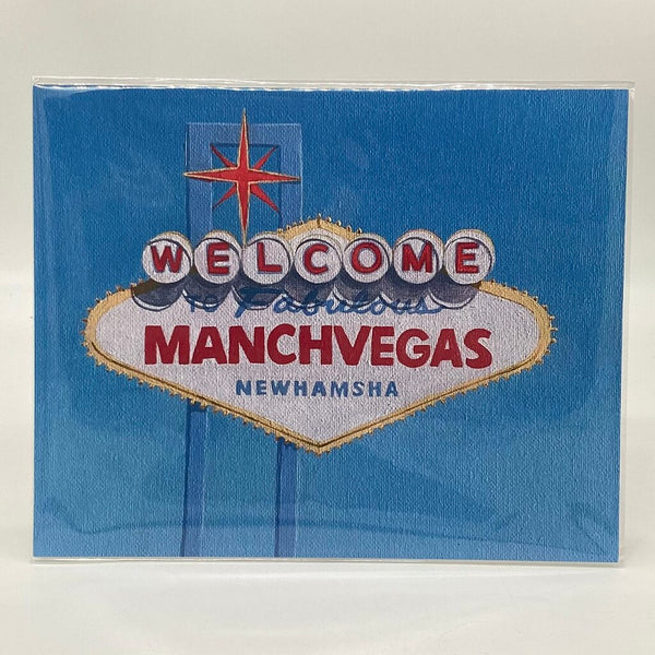ManchVegas - Manchester NH Vegas Sign Art Print 8x10