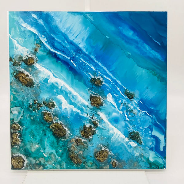 12x12 Aerial Ocean View Painting