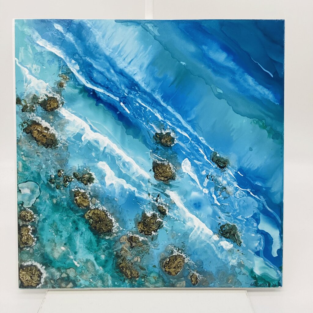 12x12 Aerial Ocean View Painting