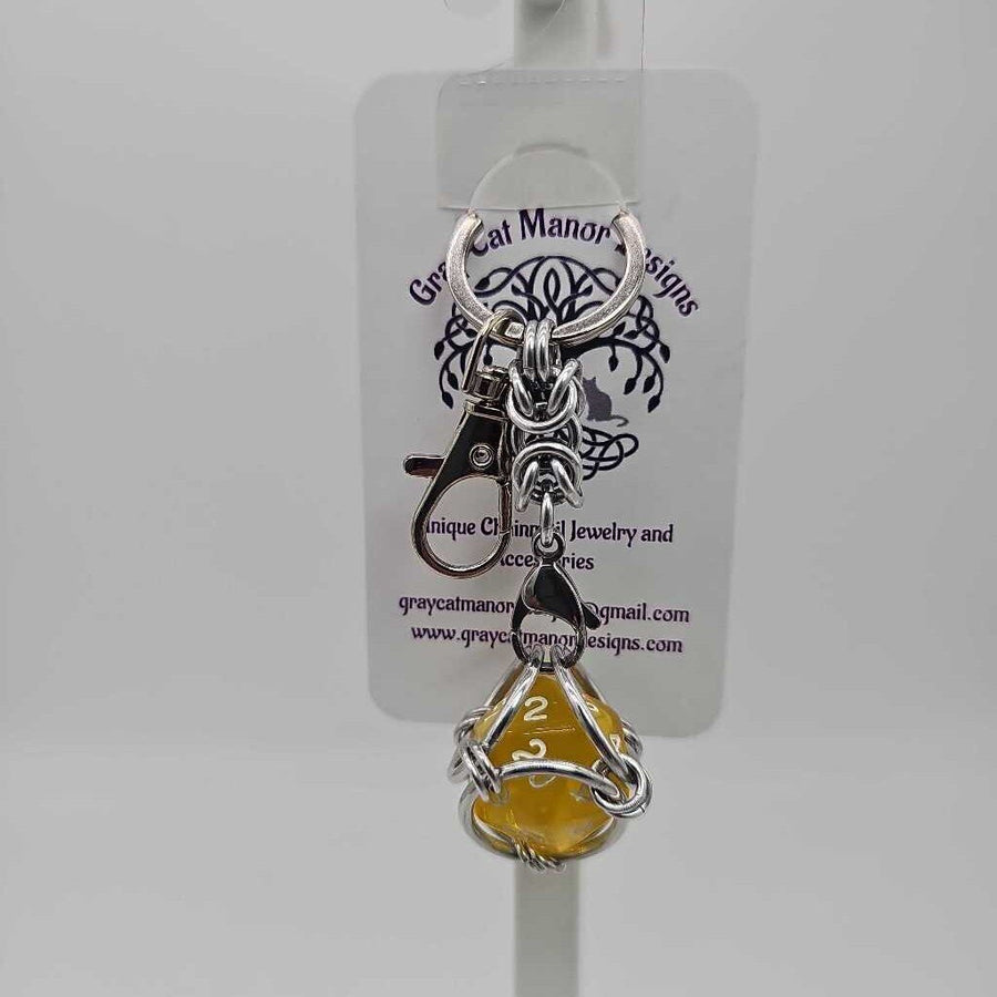 Yellow 2 D20 Keychain