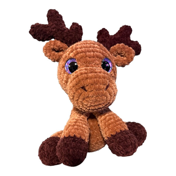 Crocheted moose plushie