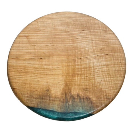 Maple & Blue Epoxy Round Board