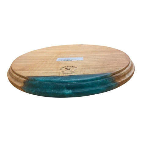 Maple & Blue Epoxy Round Board