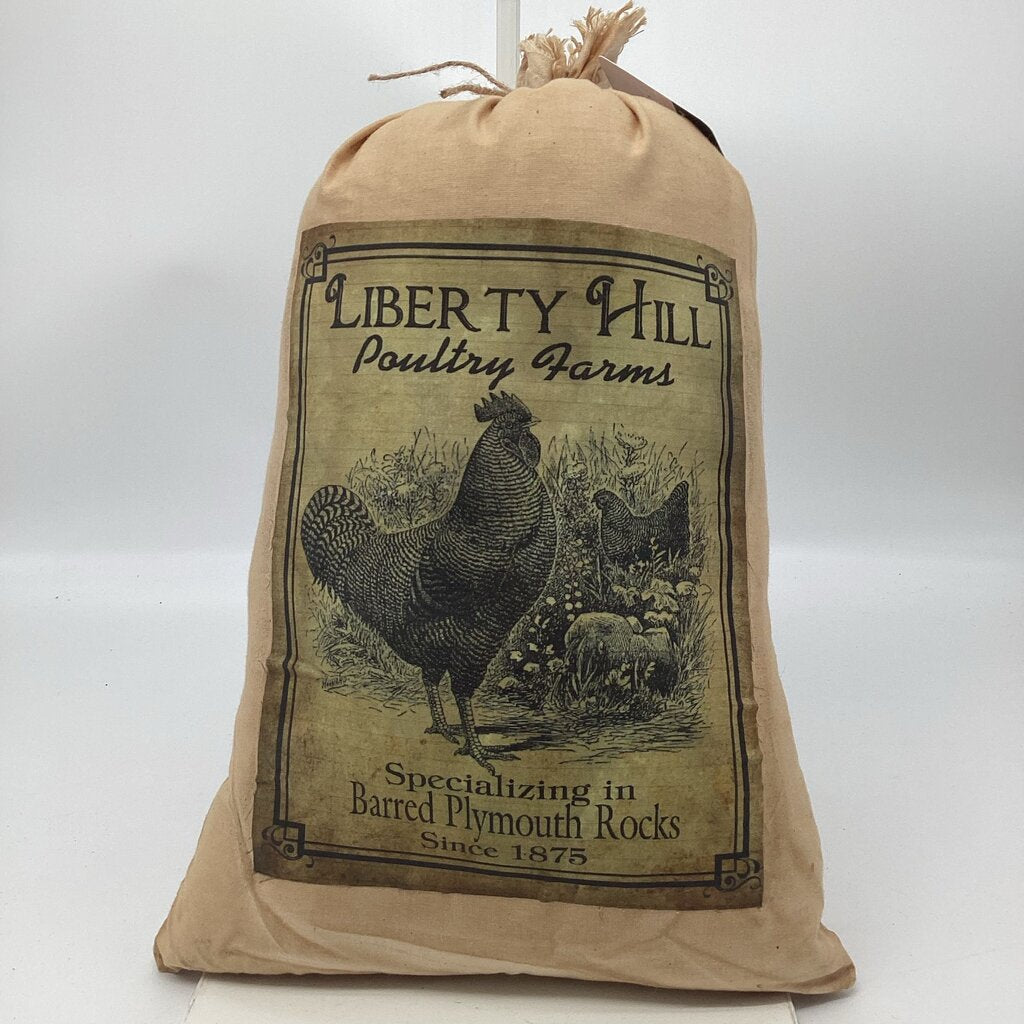 Prim Chicken Feed Bag - barred rock