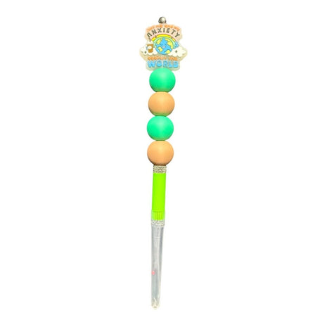 Ergonomic beaded seam ripper "Just me and my anxiety against the world"
