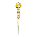Ergonomic beaded seam ripper "Highland cow and sunflowers"