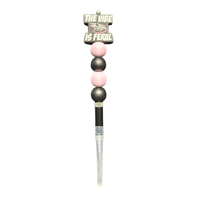 Ergonomic beaded seam ripper "This vibe is feral"