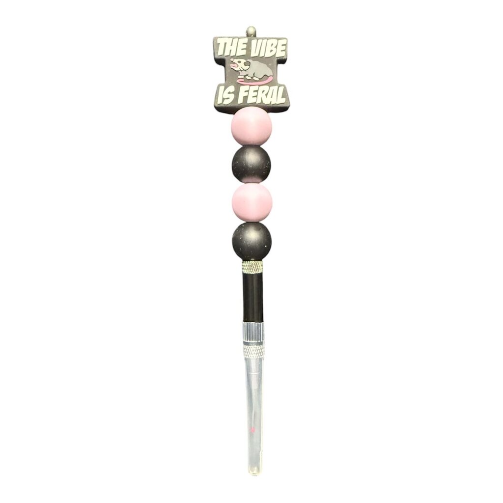 Ergonomic beaded seam ripper "This vibe is feral"