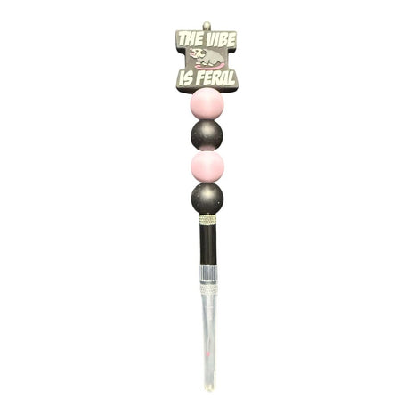 Ergonomic beaded seam ripper "This vibe is feral"