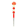 Ergonomic beaded seam ripper "Red mushroom"