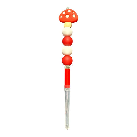 Ergonomic beaded seam ripper "Red mushroom"