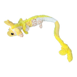 Crocheted patchwork fur fruit dragon "banana" - view 2