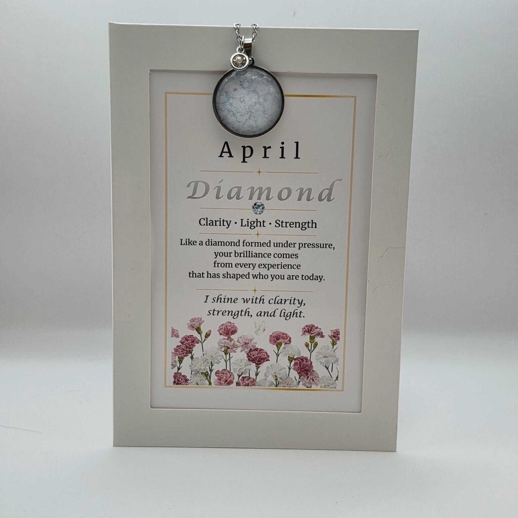 April Birthstone Pendant Card Gift Set