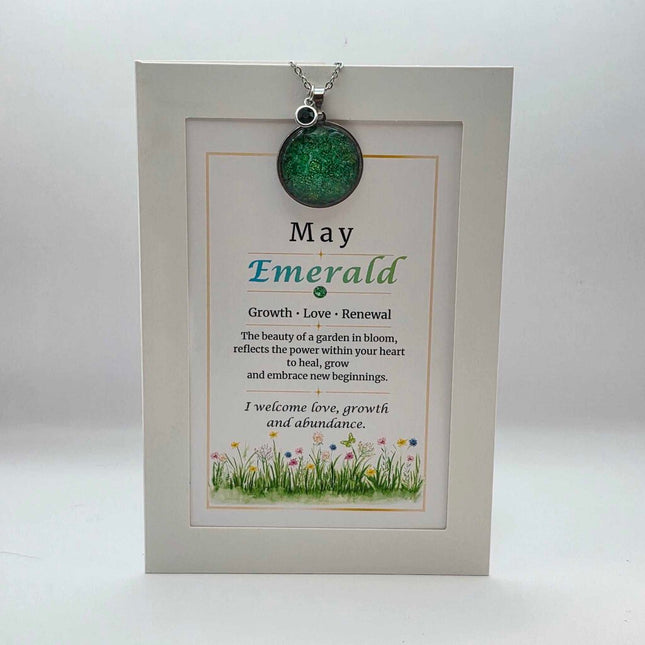 May Birthstone Pendant Card Gift Set