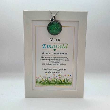May Birthstone Pendant Card Gift Set