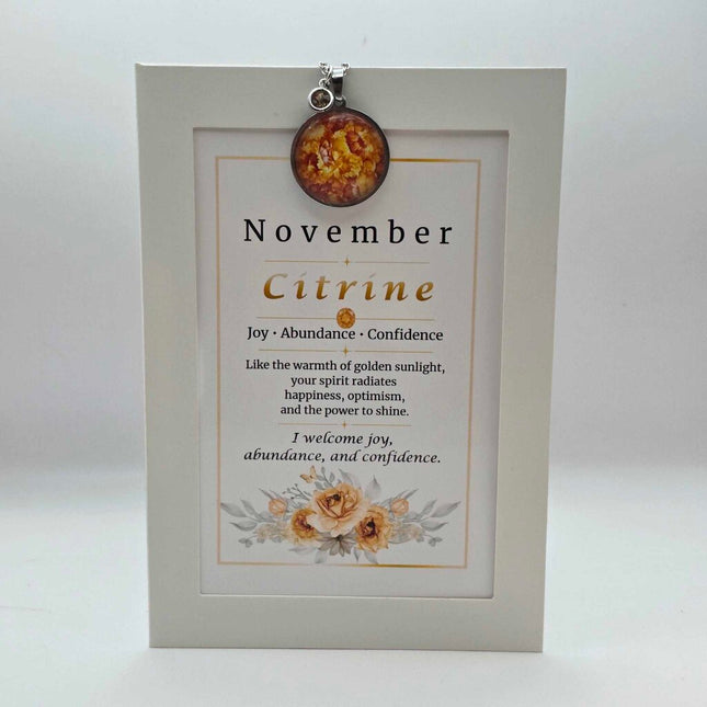 November Birthstone Pendant Card Gift Set
