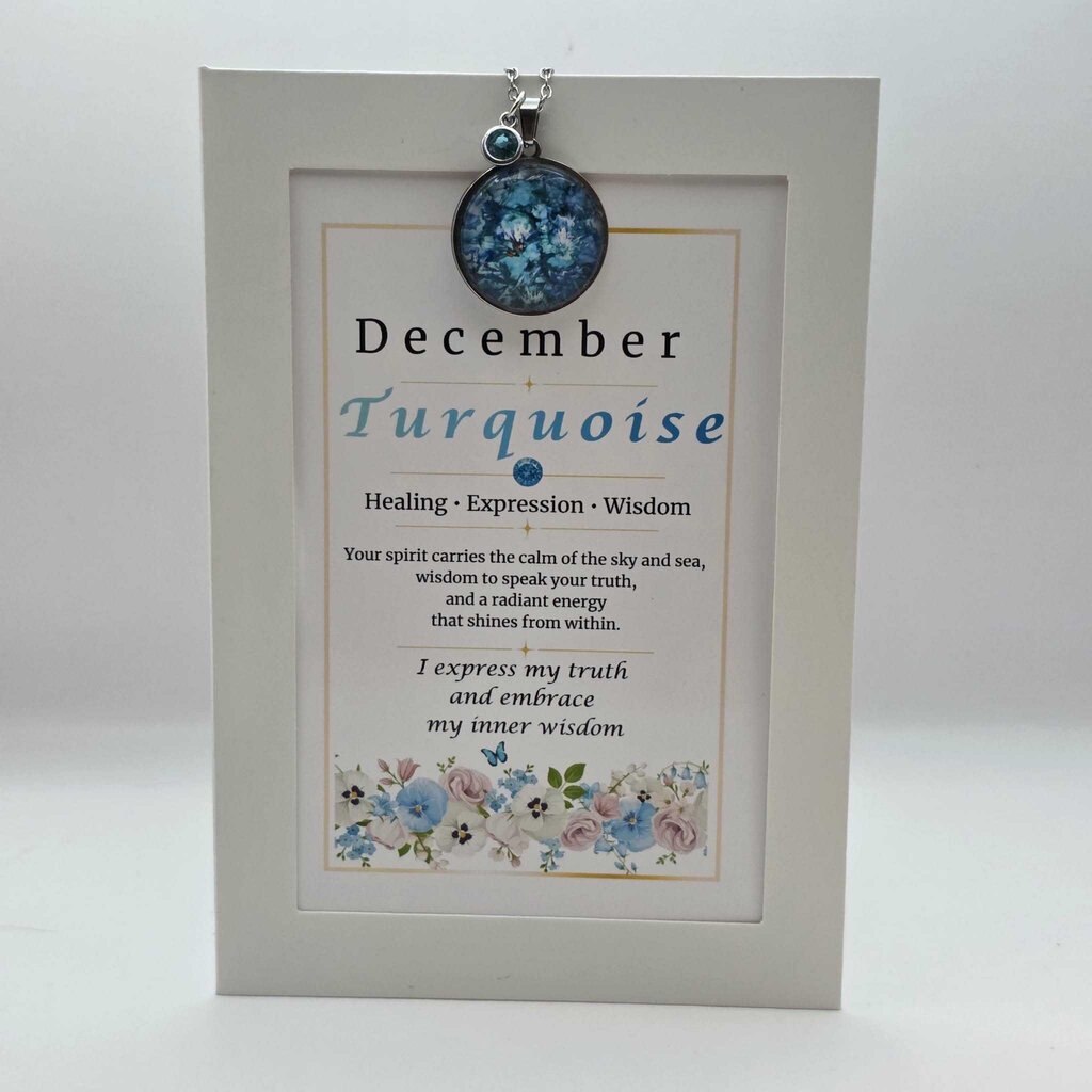 December Birthstone Pendant Card Gift Set