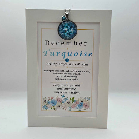 December Birthstone Pendant Card Gift Set