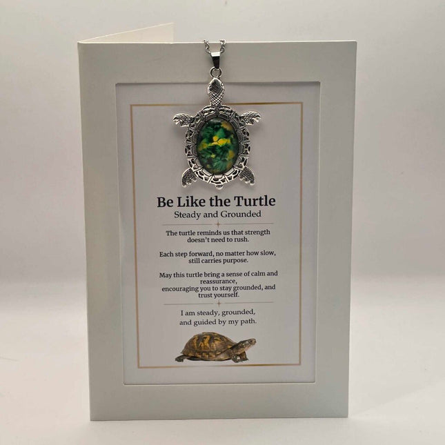 Be Like the Turtle Pendant Gift Set - Steady and Grounded
