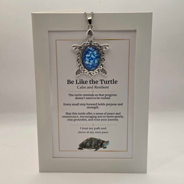 Be Like the Turtle Pendant Gift Set - Calm and Resilient