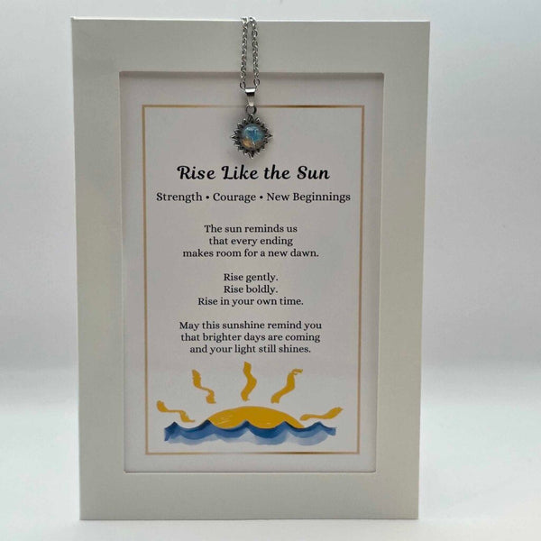 Rise Like the Sun Pendant Gift Set - Strength, Courage, New Beginnings
