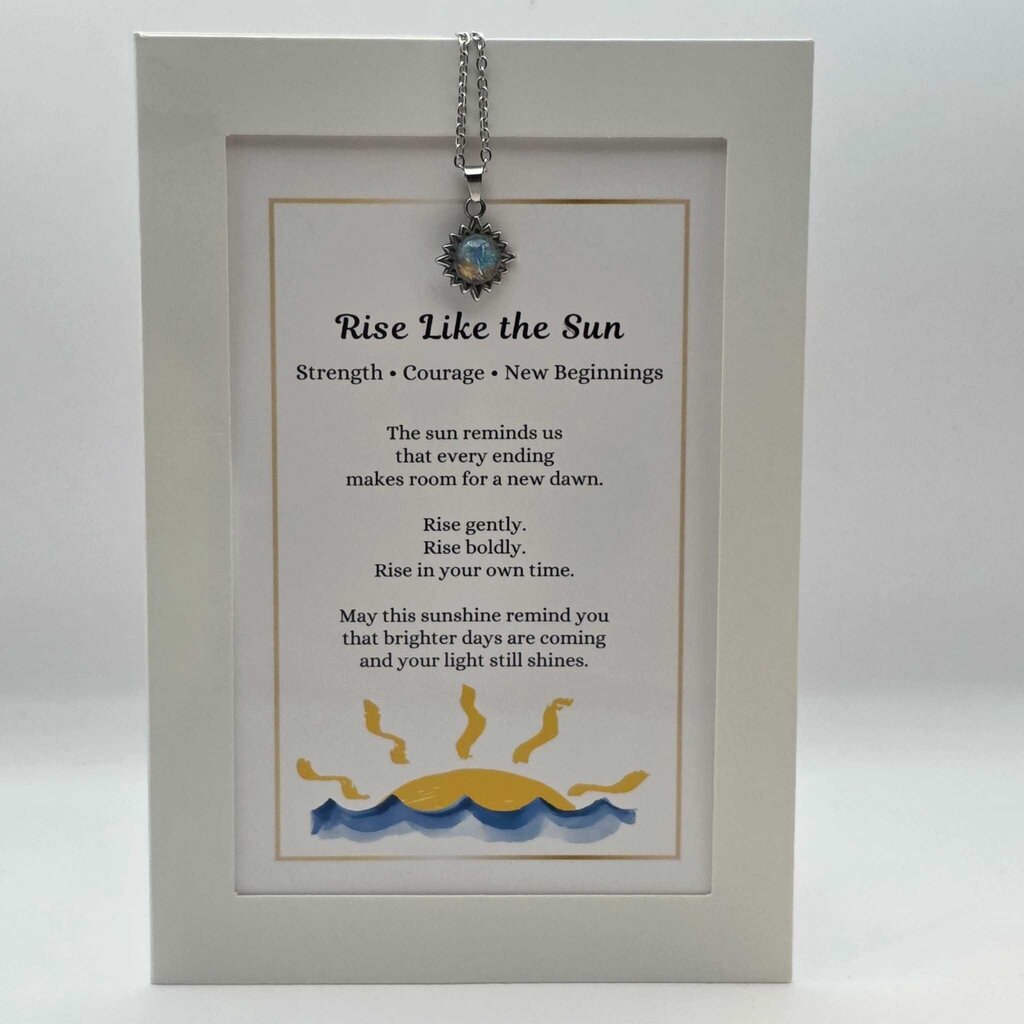 Rise Like the Sun Pendant Gift Set - Strength, Courage, New Beginnings