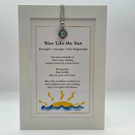 Rise Like the Sun Pendant Gift Set - Strength, Courage, New Beginnings
