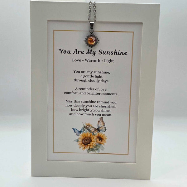 You Are My Sunshine Pendant Gift Set - Love, Warmth, Light
