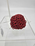 Red juggling ball/foot bag - aluminum, 2 ounce