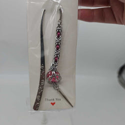 Silver Pink Byzantine with Pink d20 Bookmark - view 3
