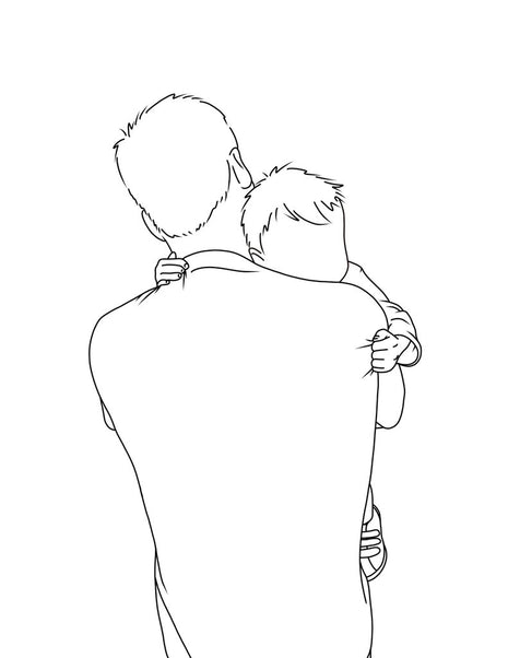 1-2 People Custom Outline Portrait