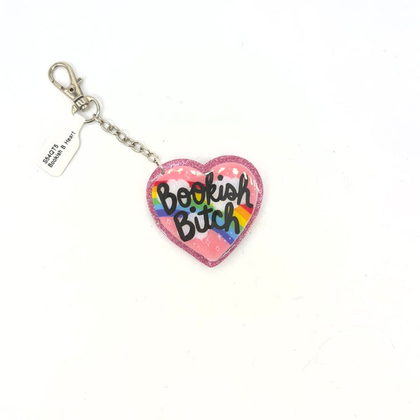 Bookish B Heart Keychain