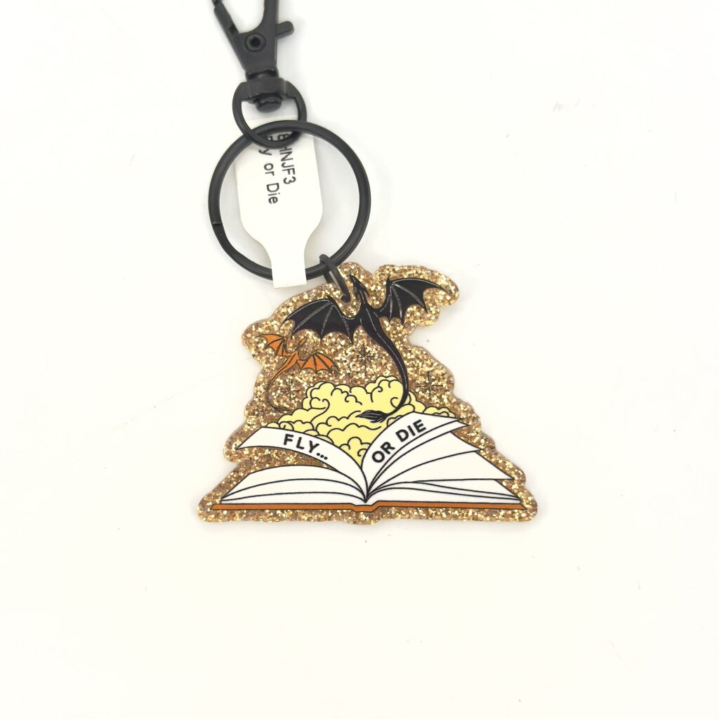 Fly or Die Dragons Keychain