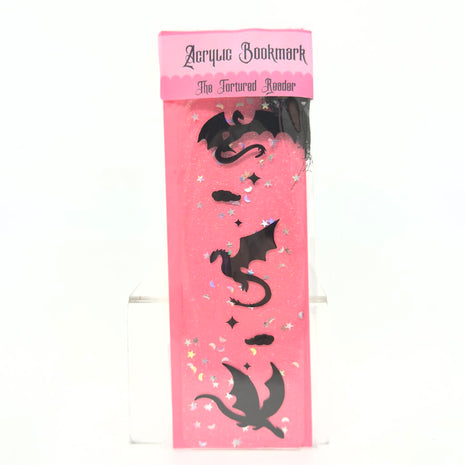 Glitter Flying Dragons Bookmark