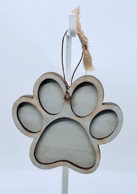 Paw ornament - Gray