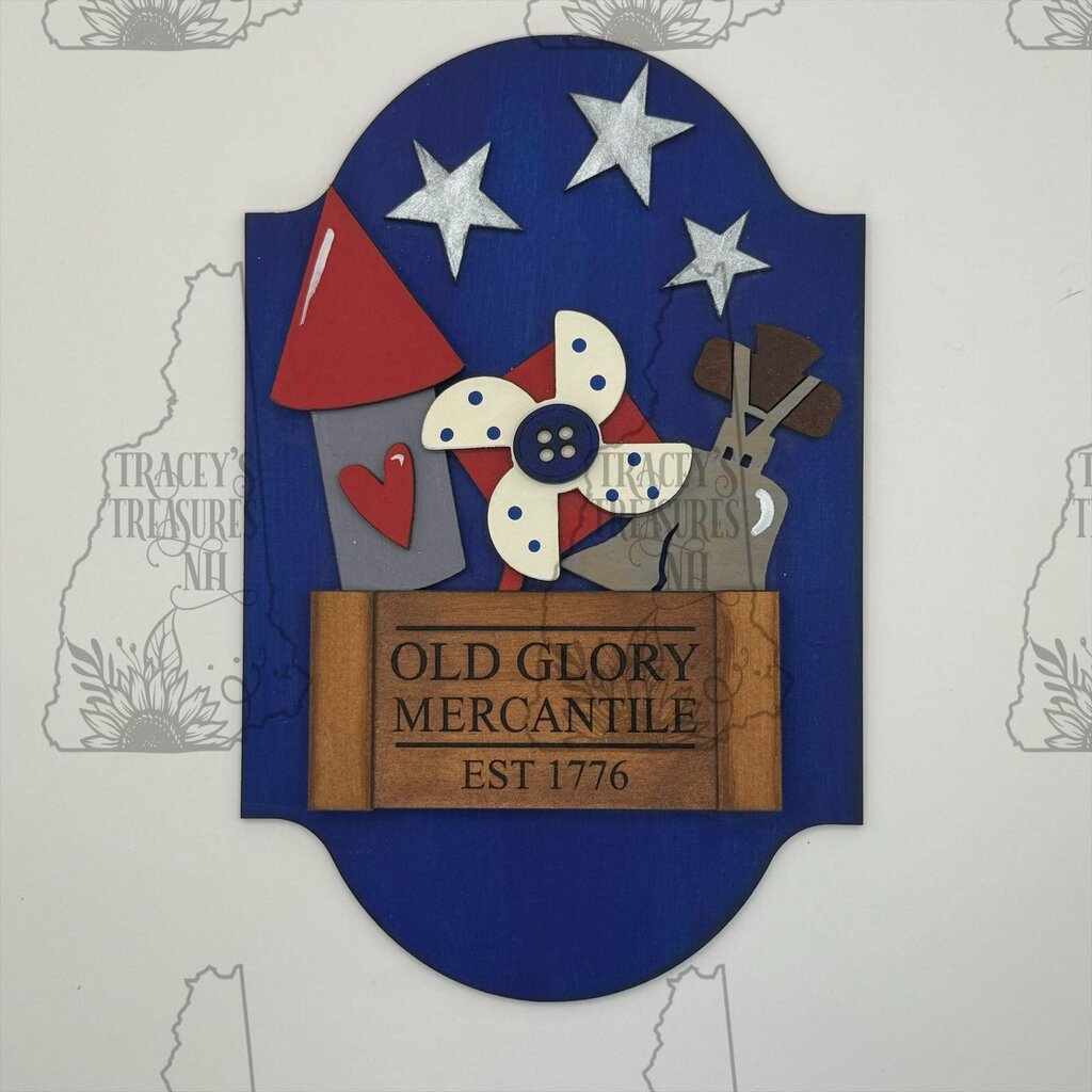 Old Glory insert for interchangeable Table Top Easel