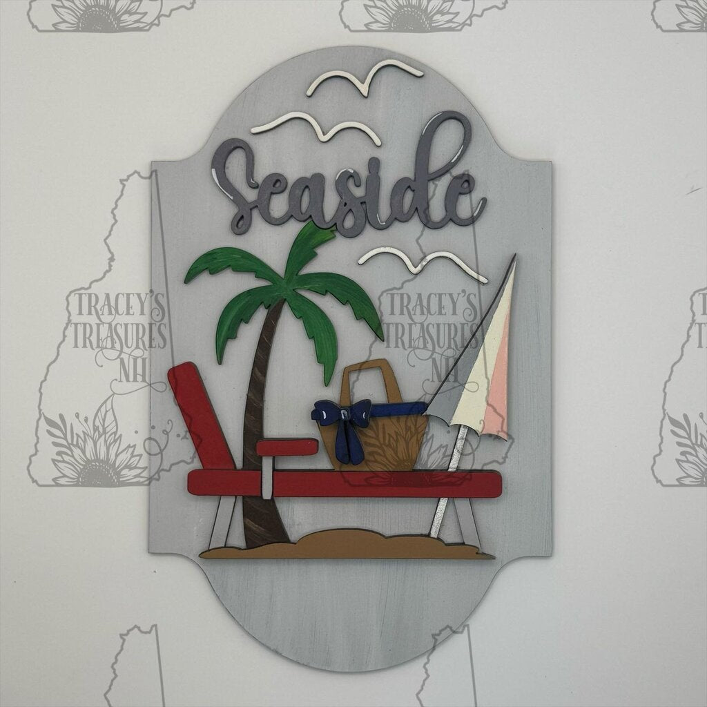 Seaside Beach Chair insert for Interchangeable Easel Display