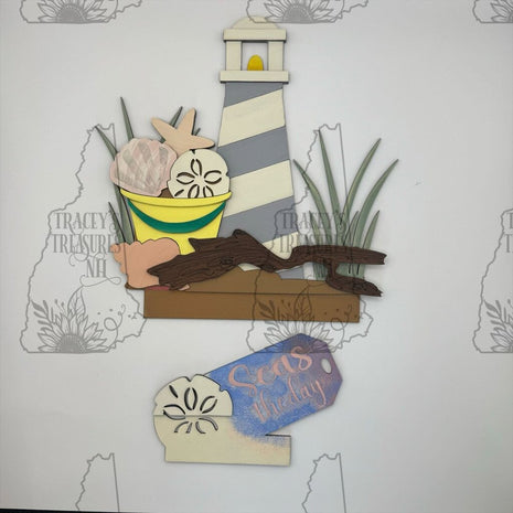 Lighthouse Beach insert for Vintage Box © and Hutch Drawer Cabinet