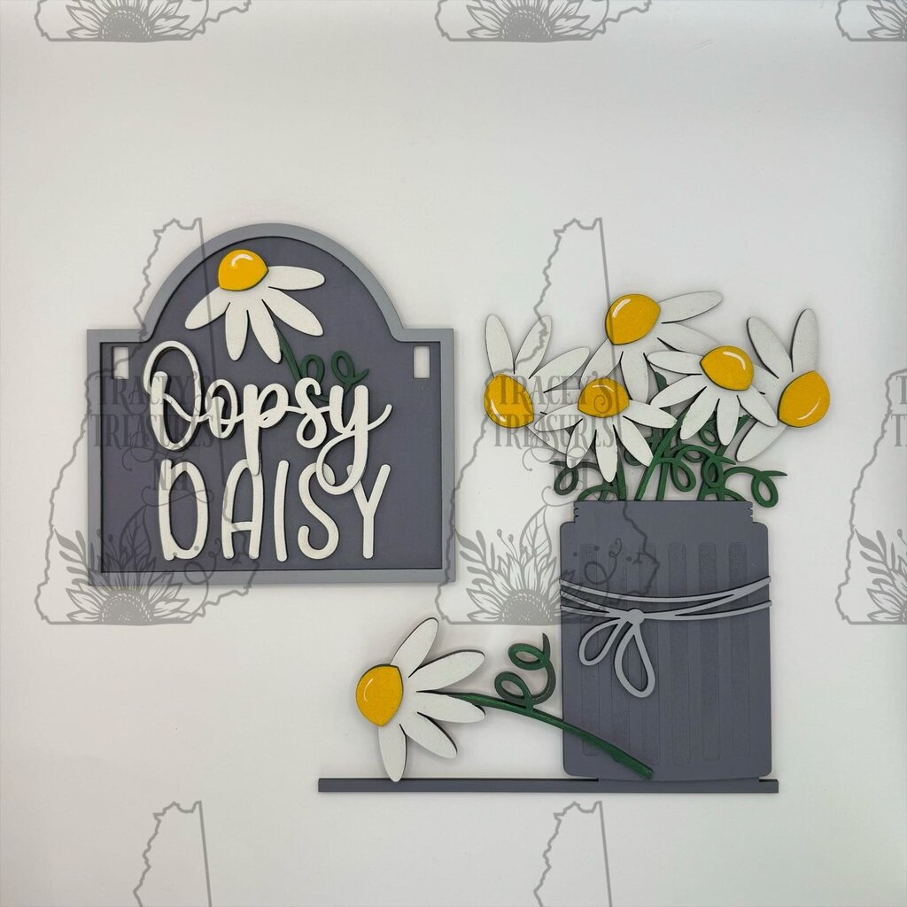 Mini Post Interchangeable Sign insert Oopsy Daisy