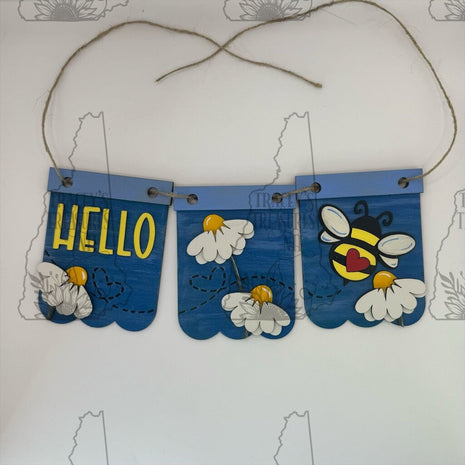 Hello Be Kind Bee Mini Banner