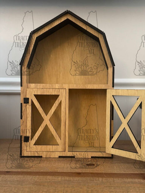 Tiered Tray Barn Cabinet