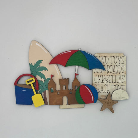 Summer Beach Fun insert for Interchangeable Basket