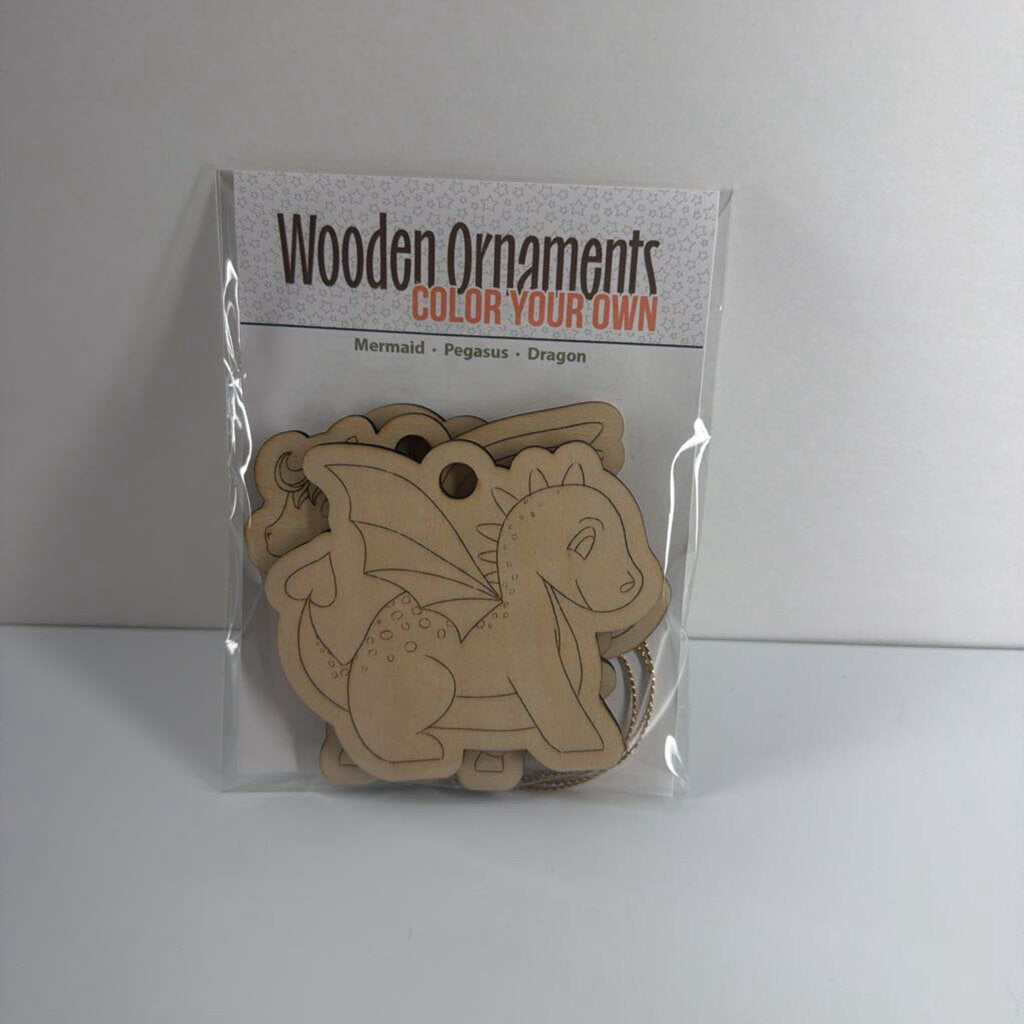 Color Your Own 3 pack of ornaments - Fantasy