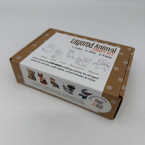 Color Your Own Kit - Woodland Animals - w/ Paint
